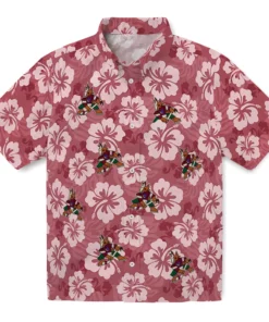 Arizona Coyotes Hawaiian Shirt - Hibiscus Cluster