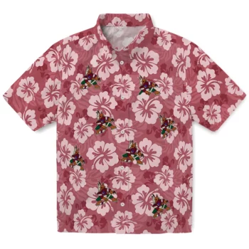 Arizona Coyotes Hawaiian Shirt - Hibiscus Cluster