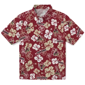 Arizona Coyotes Hawaiian Shirt - Hibiscus Flower Design