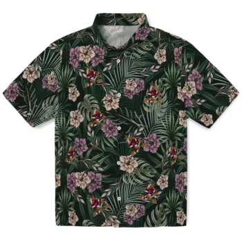 Arizona Coyotes Hawaiian Shirt - Hibiscus Leaves Pattern