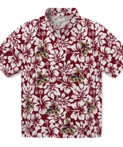 Arizona Coyotes Hawaiian Shirt - Hibiscus Motif