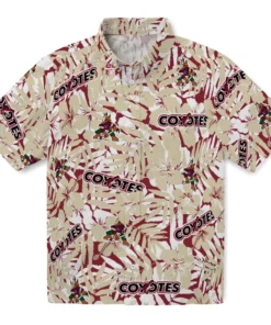 Arizona Coyotes Hawaiian Shirt - Hibiscus Overlay