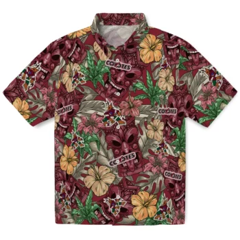 Arizona Coyotes Hawaiian Shirt - Hibiscus Tiki Jungle