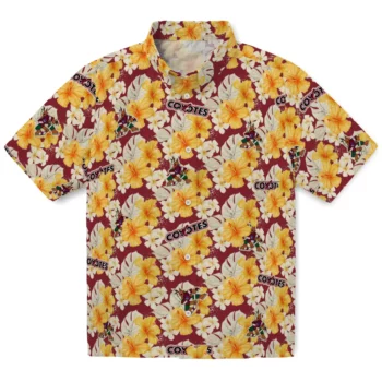 Arizona Coyotes Hawaiian Shirt - Hibiscus Tropics