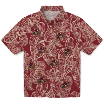Arizona Coyotes Hawaiian Shirt - Leaf Outline