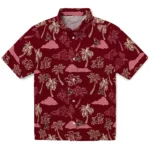Arizona Coyotes Hawaiian Shirt - Palm And Clouds