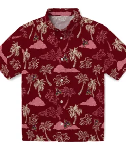 Arizona Coyotes Hawaiian Shirt - Palm And Clouds
