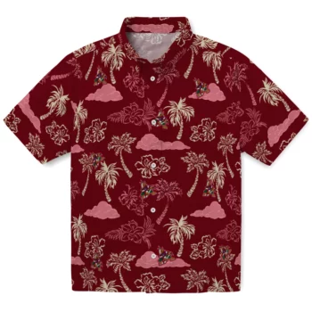 Arizona Coyotes Hawaiian Shirt - Palm And Clouds
