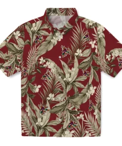 Arizona Coyotes Hawaiian Shirt - Palm Leaves