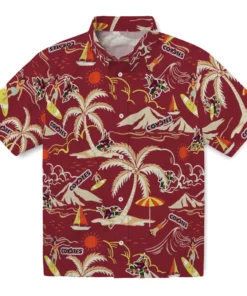 Arizona Coyotes Hawaiian Shirt - Palm Tree Island