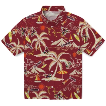 Arizona Coyotes Hawaiian Shirt - Palm Tree Island