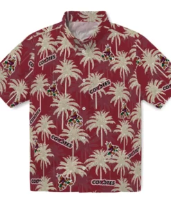 Arizona Coyotes Hawaiian Shirt - Palm Tree Motif