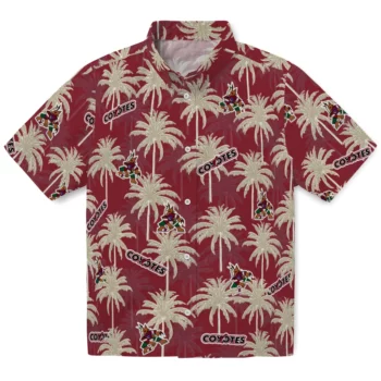 Arizona Coyotes Hawaiian Shirt - Palm Tree Motif