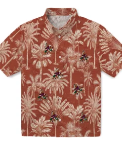 Arizona Coyotes Hawaiian Shirt - Vintage Palm Tree
