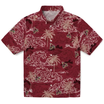 Arizona Coyotes Hawaiian Shirt - Wave Palm