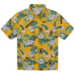 Boston Bruins Hawaiian Shirt - Flamingo and Hibiscus