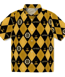 Boston Bruins Hawaiian Shirt - Golfing Plaid