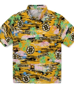 Boston Bruins Hawaiian Shirt - Hawaii Island