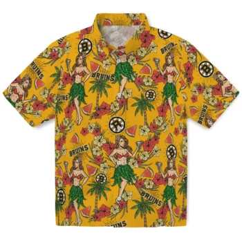 Boston Bruins Hawaiian Shirt - Hawaiian Girls Design