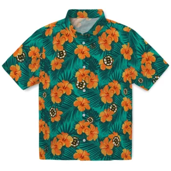 Boston Bruins Hawaiian Shirt - Hibiscus and Palm Leaves