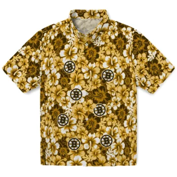 Boston Bruins Hawaiian Shirt - Hibiscus Blooms