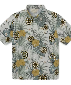 Boston Bruins Hawaiian Shirt - Hibiscus Designs