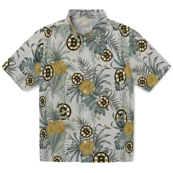 Boston Bruins Hawaiian Shirt - Hibiscus Designs