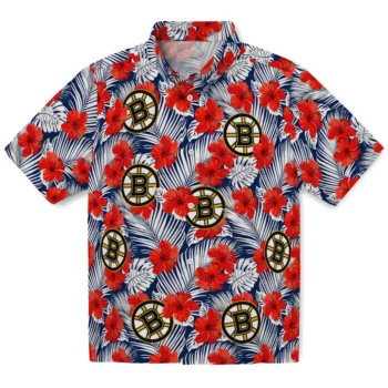 Boston Bruins Hawaiian Shirt - Hibiscus Fiesta