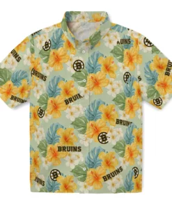 Boston Bruins Hawaiian Shirt - Hibiscus Mood