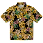 Boston Bruins Hawaiian Shirt - Hibiscus Tiki Jungle
