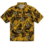 Boston Bruins Hawaiian Shirt - Monstera Layer