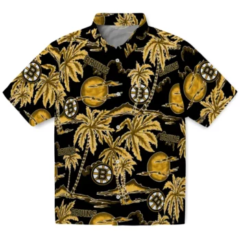 Boston Bruins Hawaiian Shirt - Palm Sunset