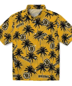 Boston Bruins Hawaiian Shirt - Palm Tree Motif