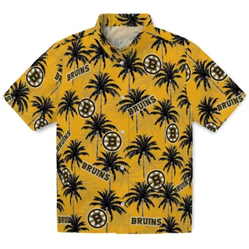 Boston Bruins Hawaiian Shirt - Palm Tree Motif