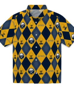 Buffalo Sabres Hawaiian Shirt - Golfing Plaid