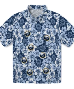 Buffalo Sabres Hawaiian Shirt - Hibiscus Blooms