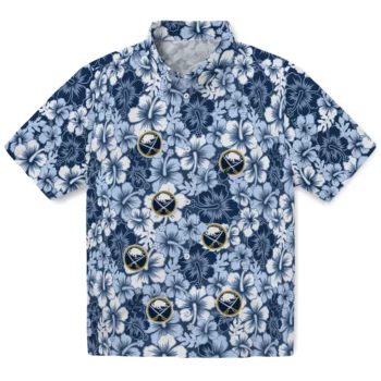 Buffalo Sabres Hawaiian Shirt - Hibiscus Blooms