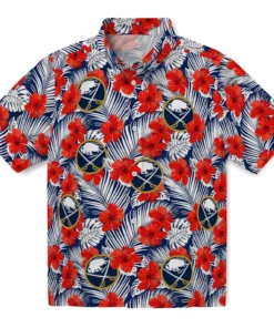 Buffalo Sabres Hawaiian Shirt - Hibiscus Fiesta