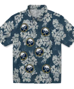 Buffalo Sabres Hawaiian Shirt - Hibiscus Flowers
