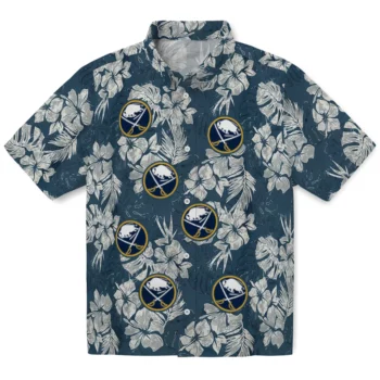 Buffalo Sabres Hawaiian Shirt - Hibiscus Flowers