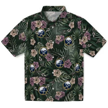 Buffalo Sabres Hawaiian Shirt - Hibiscus Leaves Pattern