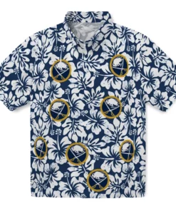 Buffalo Sabres Hawaiian Shirt - Hibiscus Motif