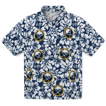 Buffalo Sabres Hawaiian Shirt - Hibiscus Motif