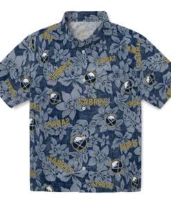 Buffalo Sabres Hawaiian Shirt - Hibiscus Oasis