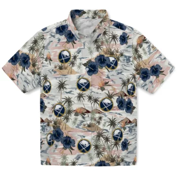 Buffalo Sabres Hawaiian Shirt - Hibiscus Seaside