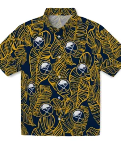 Buffalo Sabres Hawaiian Shirt - Leaf Outline