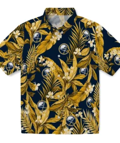 Buffalo Sabres Hawaiian Shirt - Palm Leaves