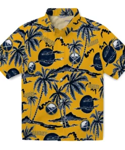 Buffalo Sabres Hawaiian Shirt - Palm Sunset