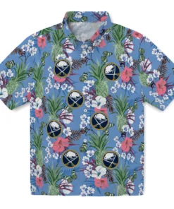 Buffalo Sabres Hawaiian Shirt - Pineapple Bouquet