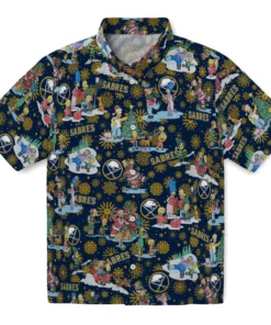 Buffalo Sabres Hawaiian Shirt - Simpsons Christmas